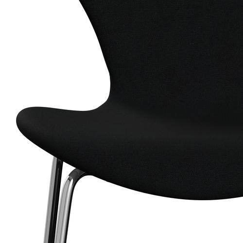 [product_category]-Fritz Hansen 3107 Chair Full Upholstery, Chrome/Christianshavn Black Plain-Fritz Hansen-3107FU-CH1175-CST-FRI-6