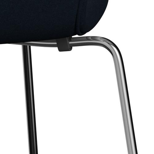 [product_category]-Fritz Hansen 3107 Chair Full Upholstery, Chrome/Divina Dark Blue-Fritz Hansen-3107FU-DIV793-CST-FRI-7