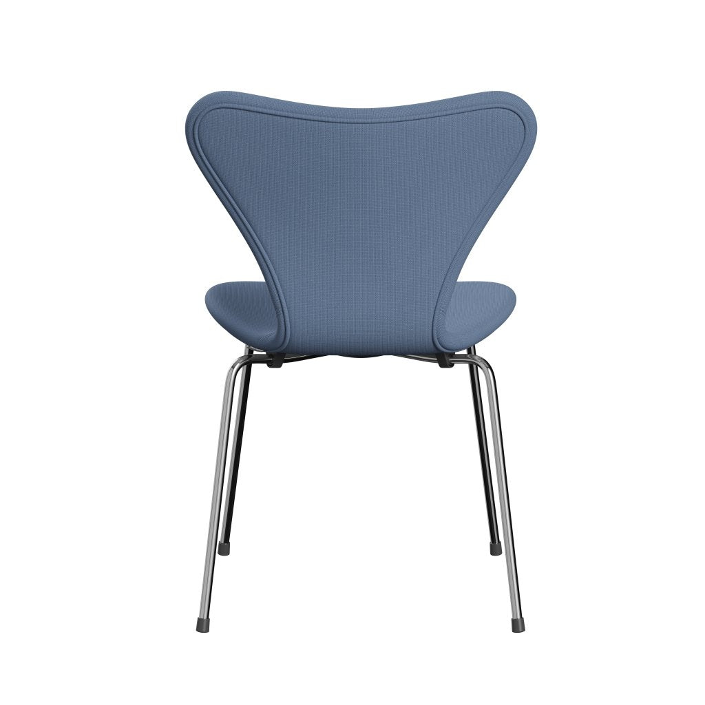 [product_category]-Fritz Hansen 3107 Chair Full Upholstery, Chrome/Fame Grey Blue-Fritz Hansen-3107FU-F66130-CST-FRI-4