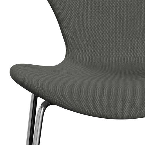 [product_category]-Fritz Hansen 3107 Chair Full Upholstery, Chrome/Steelcut Grey-Fritz Hansen-3107FU-STI160-CST-FRI-6