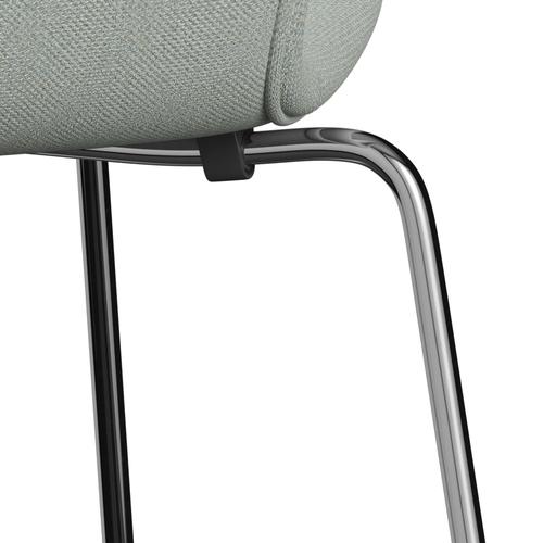 [product_category]-Fritz Hansen 3107 Chair Full Upholstery, Chrome/Sunniva 2 Mint Green-Fritz Hansen-3107FU-SV132-CST-FRI-7