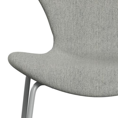 [product_category]-Fritz Hansen 3107 Chair Full Upholstery, Nine Grey/Hallingdal White/Grey-Fritz Hansen-3107FU-HAL110-DRNIGR-FRI-6