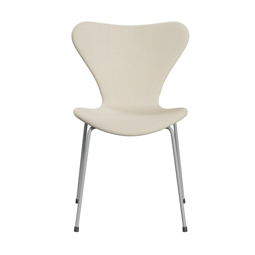 Fritz Hansen 3107 Chair Full Upholstery, Nine Grey/Hallingdal Wool White