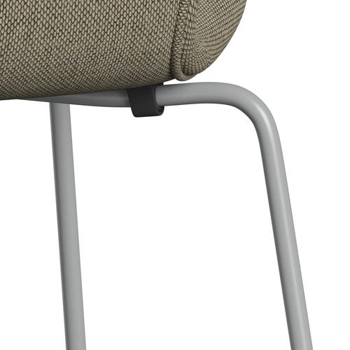 [product_category]-Fritz Hansen 3107 Chair Full Upholstery, Nine Grey/Re Wool Light Beige/Natural-Fritz Hansen-3107FU-REW218-DRNIGR-FRI-7