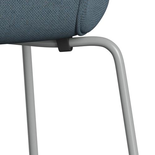 [product_category]-Fritz Hansen 3107 Chair Full Upholstery, Nine Grey/Re Wool Natural/Light Blue-Fritz Hansen-3107FU-REW768-DRNIGR-FRI-7