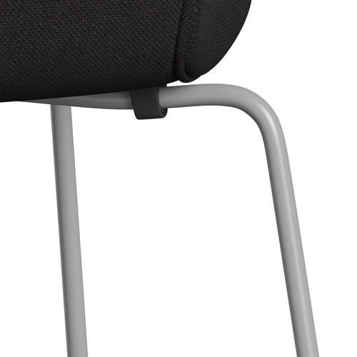 [product_category]-Fritz Hansen 3107 Chair Full Upholstery, Nine Grey/Sunniva 2 Black (Sv683)-Fritz Hansen-3107FU-SV683-DRNIGR-FRI-7