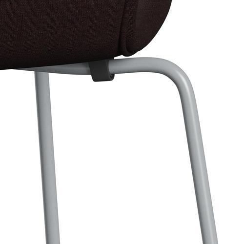 [product_category]-Fritz Hansen 3107 Chair Full Upholstery, Silver Grey/Canvas Black Light-Fritz Hansen-3107FU-CA0374-SIGREY-FRI-7