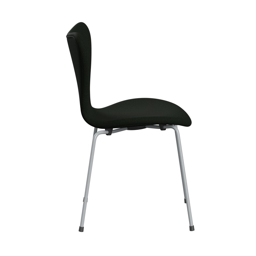 [product_category]-Fritz Hansen 3107 Chair Full Upholstery, Silver Grey/Canvas Dark Green-Fritz Hansen-3107FU-CA0996-SIGREY-FRI-3