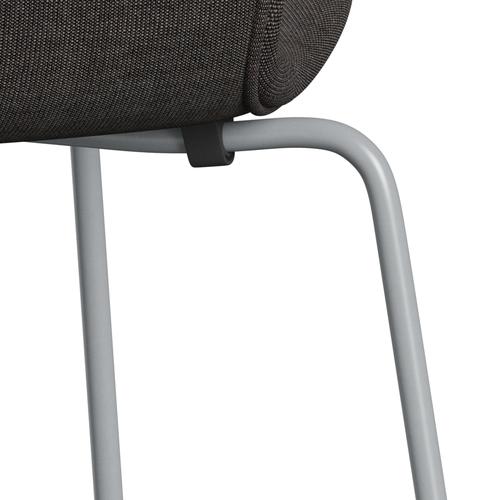 [product_category]-Fritz Hansen 3107 Chair Full Upholstery, Silver Grey/Canvas Dark Grey-Fritz Hansen-3107FU-CA0154-SIGREY-FRI-7