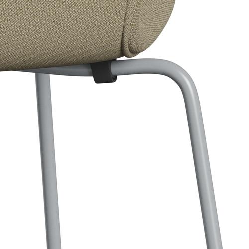 [product_category]-Fritz Hansen 3107 Chair Full Upholstery, Silver Grey/Capture Sand Colours-Fritz Hansen-3107FU-CP5102-SIGREY-FRI-7