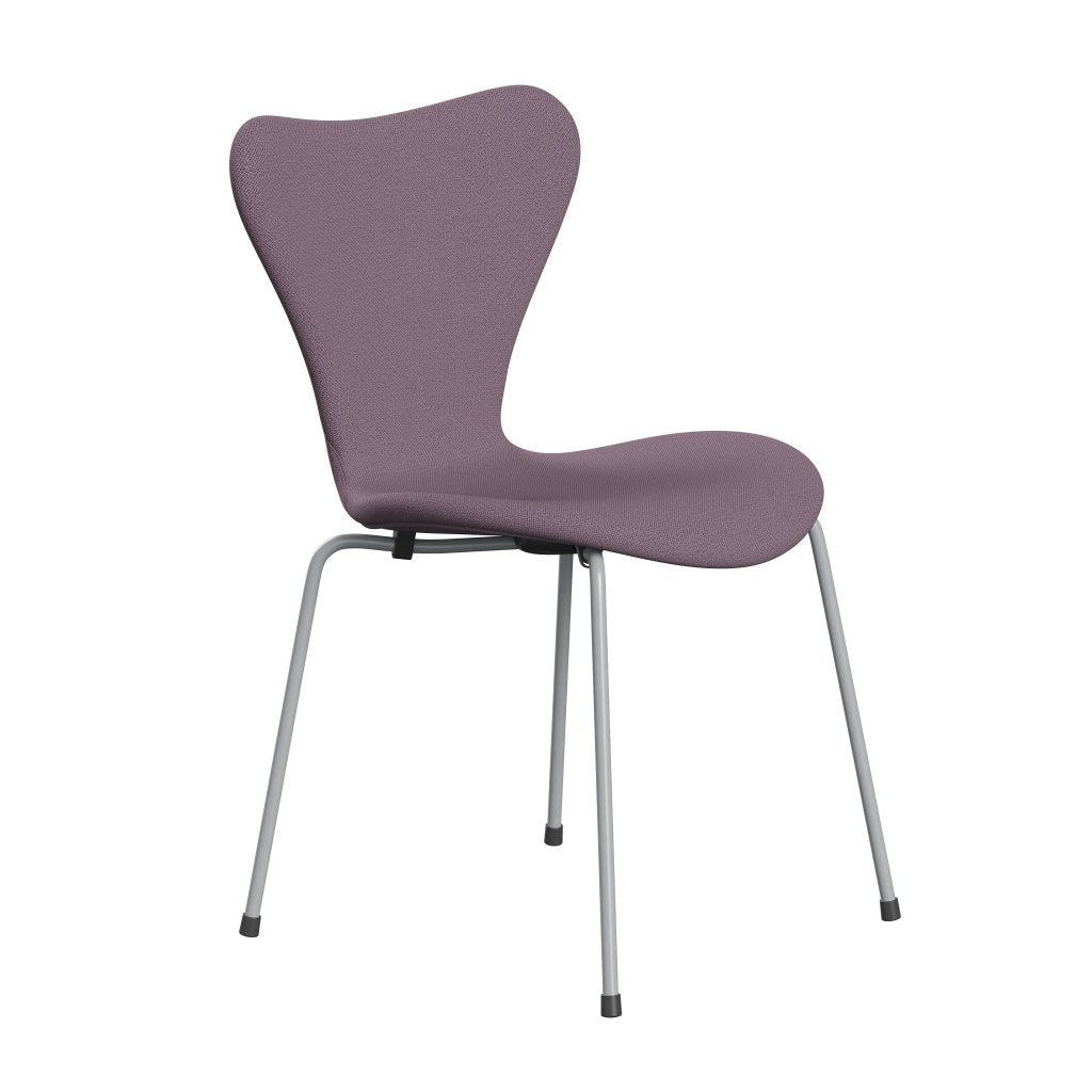 [product_category]-Fritz Hansen 3107 Chair Full Upholstery, Silver Grey/Capture Violet/Brown-Fritz Hansen-3107FU-CP6202-SIGREY-FRI-2