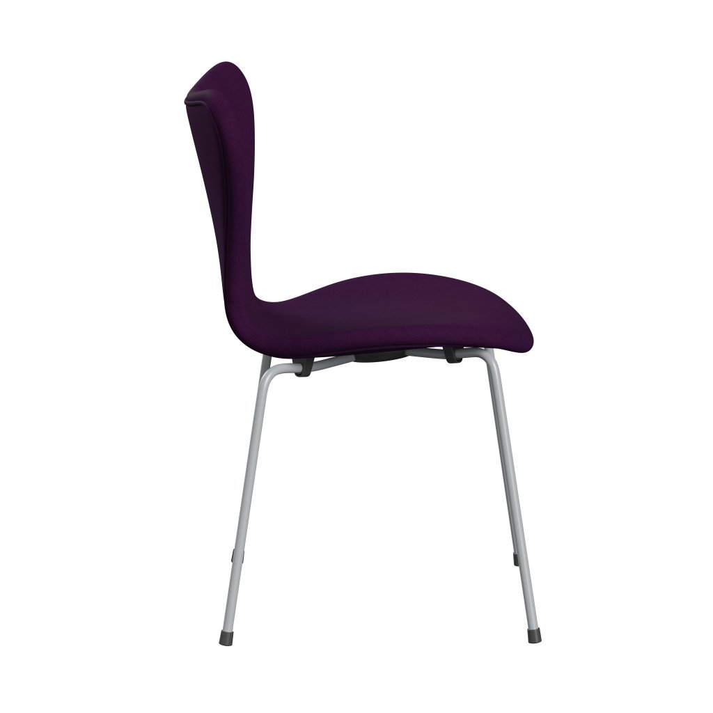 [product_category]-Fritz Hansen 3107 Chair Full Upholstery, Silver Grey/Divina Violet (Div696)-Fritz Hansen-3107FU-DIV696-SIGREY-FRI-3