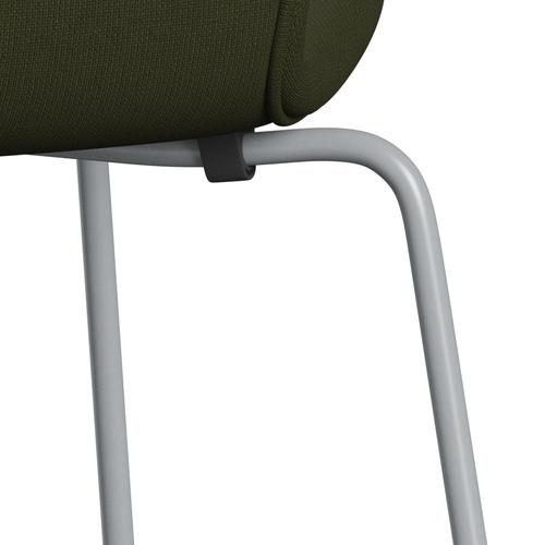 [product_category]-Fritz Hansen 3107 Chair Full Upholstery, Silver Grey/Fame Dark Brown Green-Fritz Hansen-3107FU-F68148-SIGREY-FRI-7