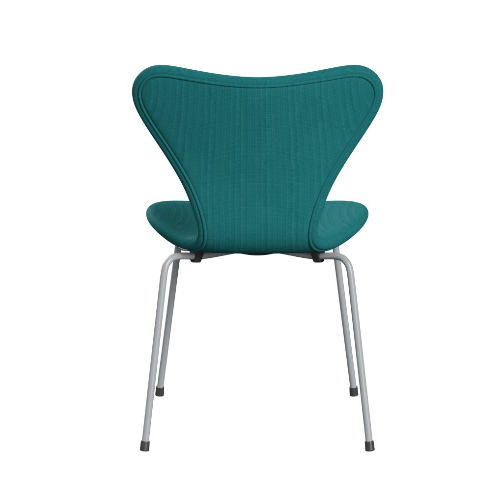 [product_category]-Fritz Hansen 3107 Chair Full Upholstery, Silver Grey/Fame Turquoise (F67016)-Fritz Hansen-3107FU-F67016-SIGREY-FRI-4