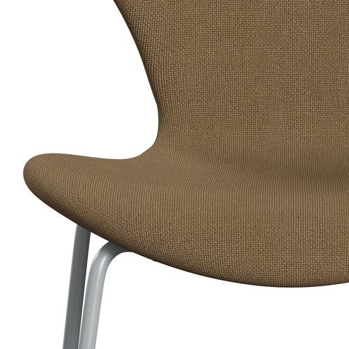 [product_category]-Fritz Hansen 3107 Chair Full Upholstery, Silver Grey/Hallingdal Light Brown-Fritz Hansen-3107FU-HAL224-SIGREY-FRI-6