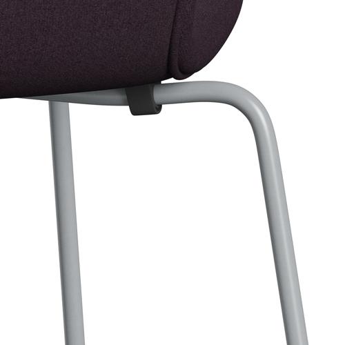 [product_category]-Fritz Hansen 3107 Chair Full Upholstery, Silver Grey/Tonus Aubergine-Fritz Hansen-3107FU-TON684-SIGREY-FRI-7