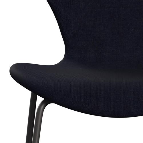 [product_category]-Fritz Hansen 3107 Chair Full Upholstery, Warm Graphite/Canvas Midnight Blue-Fritz Hansen-3107FU-CA0786-WARGRA-FRI-6