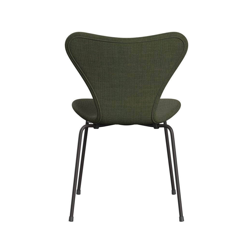 [product_category]-Fritz Hansen 3107 Chair Full Upholstery, Warm Graphite/Canvas Moss Green-Fritz Hansen-3107FU-CA0926-WARGRA-FRI-4