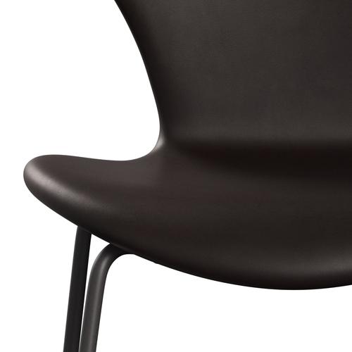 [product_category]-Fritz Hansen 3107 Chair Full Upholstery, Warm Graphite/Grace Dark Brown-Fritz Hansen-3107FU-ELDBR-WARGRA-FRI-6