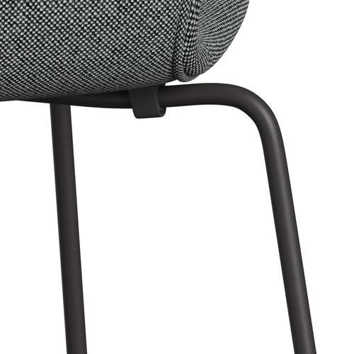 [product_category]-Fritz Hansen 3107 Chair Full Upholstery, Warm Graphite/Hallingdal White Black-Fritz Hansen-3107FU-HAL166-WARGRA-FRI-7