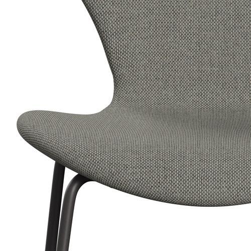 [product_category]-Fritz Hansen 3107 Chair Full Upholstery, Warm Graphite/Re Wool Grey White/Plain-Fritz Hansen-3107FU-REW128-WARGRA-FRI-6