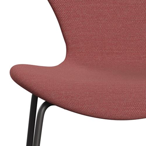 [product_category]-Fritz Hansen 3107 Chair Full Upholstery, Warm Graphite/Steelcut Trio Pink/Red/Black-Fritz Hansen-3107FU-STR636-WARGRA-FRI-6