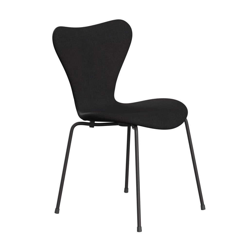 [product_category]-Fritz Hansen 3107 Chair Full Upholstery, Warm Graphite/Sunniva 2 Black (Sv683)-Fritz Hansen-3107FU-SV683-WARGRA-FRI-2