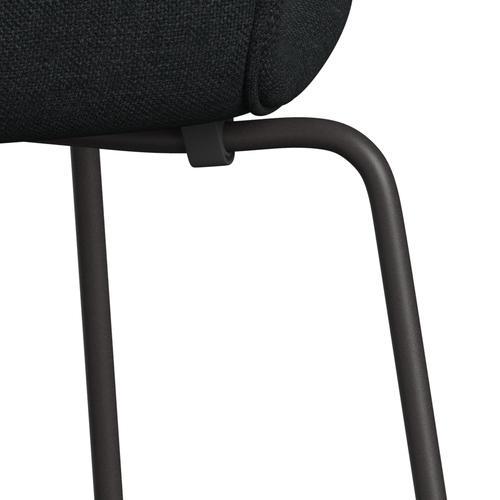 [product_category]-Fritz Hansen 3107 Chair Full Upholstery, Warm Graphite/Sunniva 2 Black/Dark Grey-Fritz Hansen-3107FU-SV183-WARGRA-FRI-7