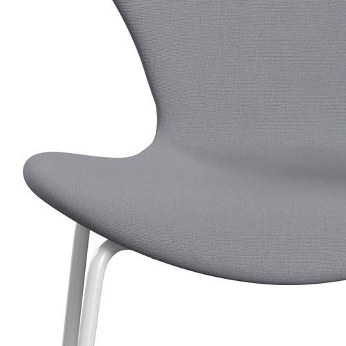 [product_category]-Fritz Hansen 3107 Chair Full Upholstery, White/Christianshavn Light Grey Plain-Fritz Hansen-3107FU-CH1170-DRWH-FRI-6