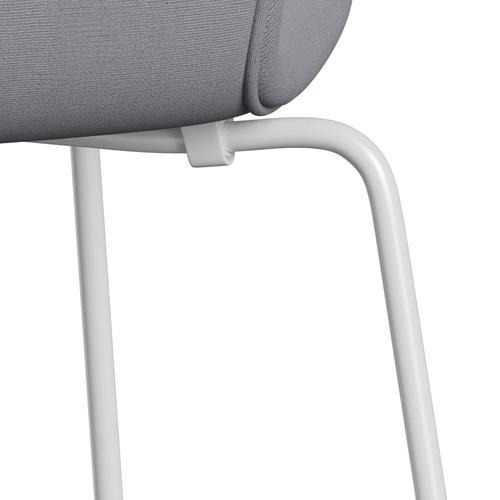 [product_category]-Fritz Hansen 3107 Chair Full Upholstery, White/Christianshavn Light Grey Plain-Fritz Hansen-3107FU-CH1170-DRWH-FRI-7