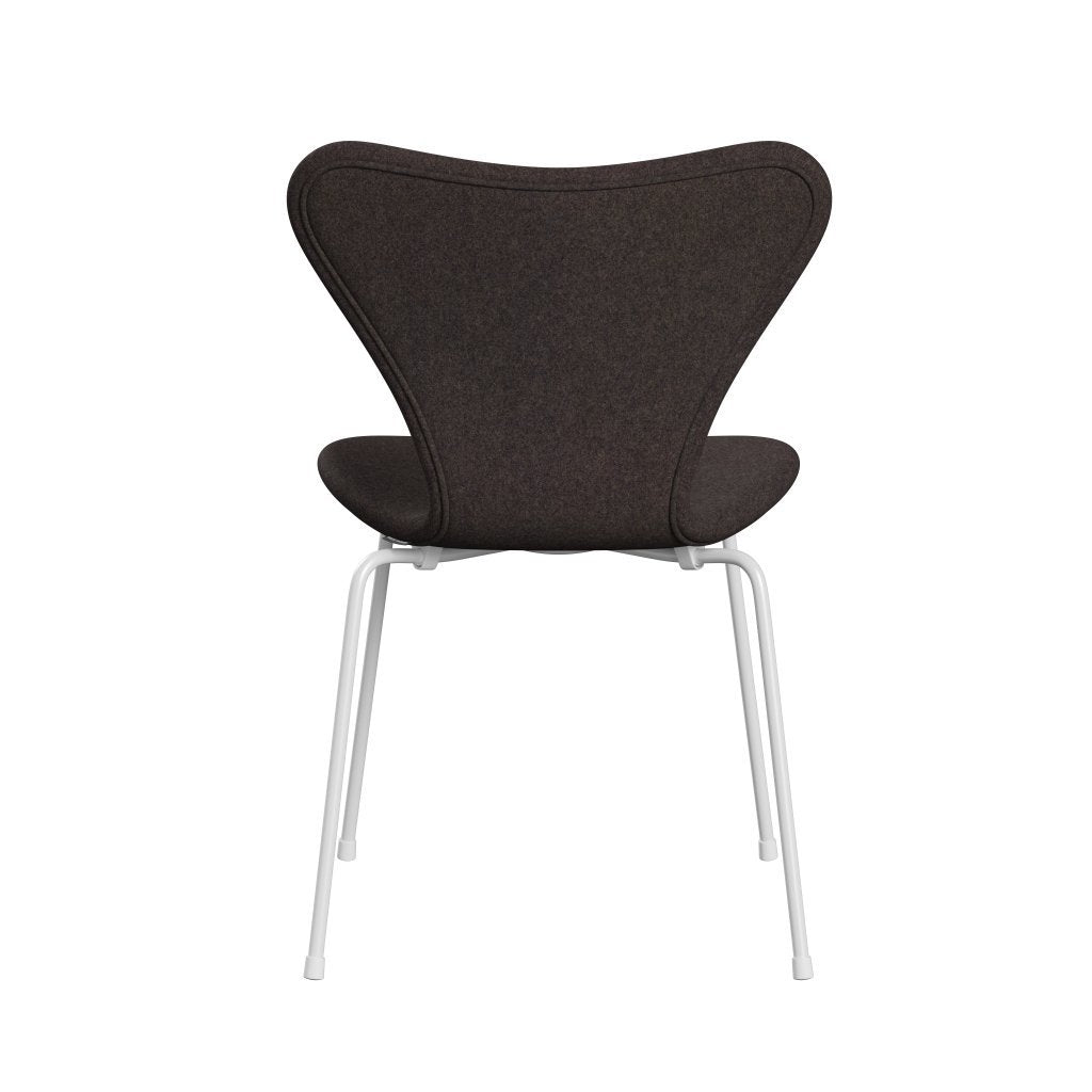 [product_category]-Fritz Hansen 3107 Chair Full Upholstery, White/Divina Md Chocolate-Fritz Hansen-3107FU-DMD353-DRWH-FRI-4