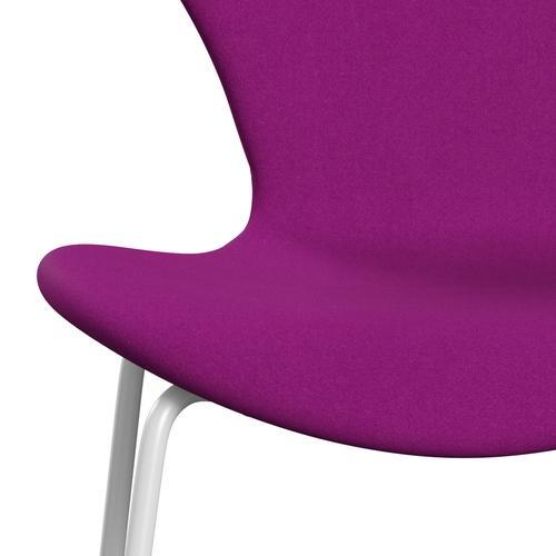 [product_category]-Fritz Hansen 3107 Chair Full Upholstery, White/Divina Violet (Div666)-Fritz Hansen-3107FU-DIV666-DRWH-FRI-6