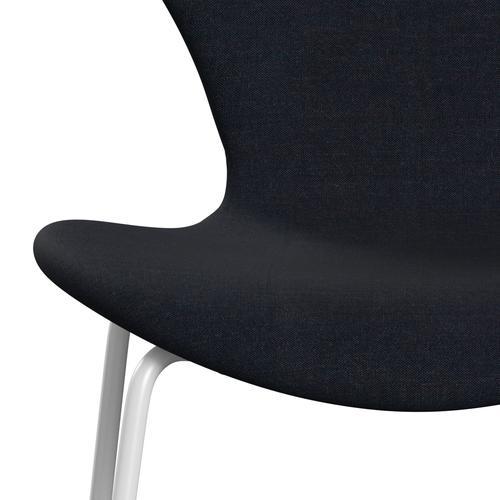 [product_category]-Fritz Hansen 3107 Chair Full Upholstery, White/Remix Black (Rem796)-Fritz Hansen-3107FU-REM796-DRWH-FRI-6