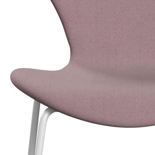 [product_category]-Fritz Hansen 3107 Chair Full Upholstery, White/Remix Pale Aubergine-Fritz Hansen-3107FU-REM682-DRWH-FRI-6