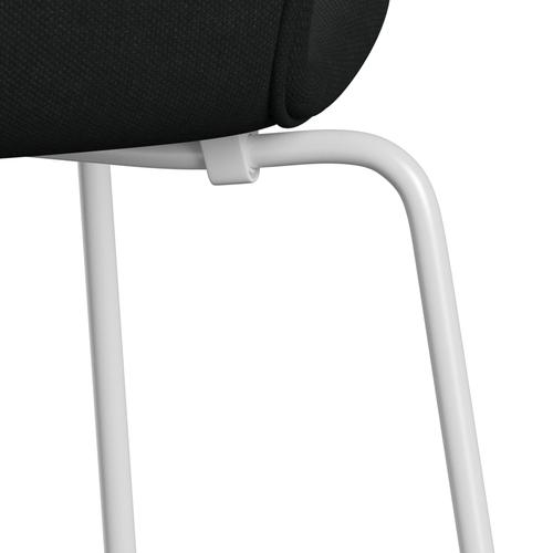 [product_category]-Fritz Hansen 3107 Chair Full Upholstery, White/Steelcut Black-Fritz Hansen-3107FU-STI190-DRWH-FRI-7