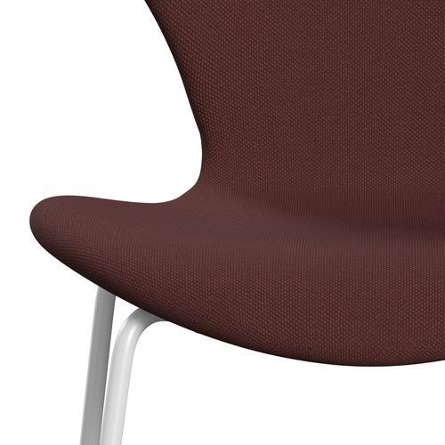 [product_category]-Fritz Hansen 3107 Chair Full Upholstery, White/Steelcut Dark Brown (Sti655)-Fritz Hansen-3107FU-STI655-DRWH-FRI-6