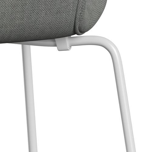 [product_category]-Fritz Hansen 3107 Chair Full Upholstery, White/Sunniva 2 Grey-Fritz Hansen-3107FU-SV242-DRWH-FRI-7