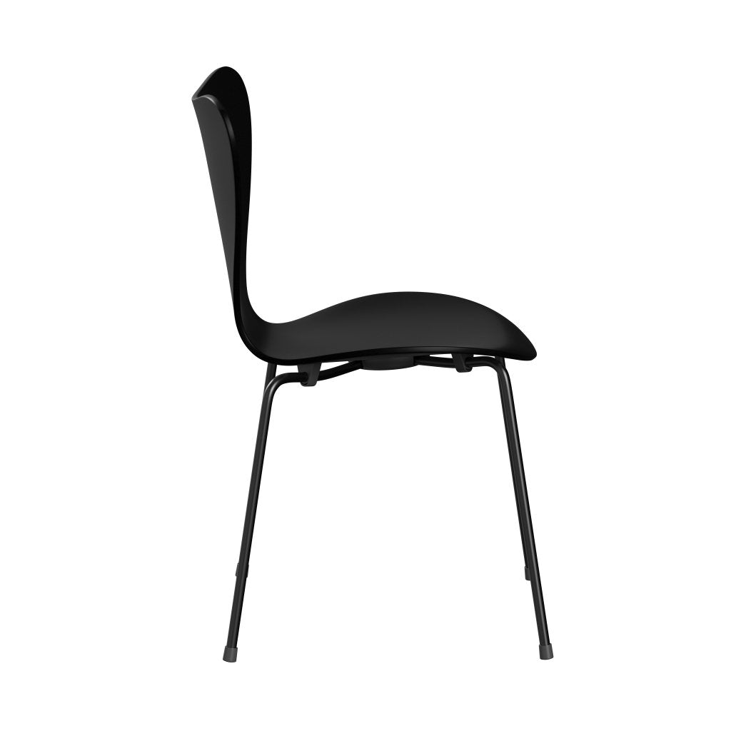 [product_category]-Fritz Hansen 3107 Chair Unupholstered, Black/Lacquered Black-Fritz Hansen-3107-LA190-DRBL-FRI-3