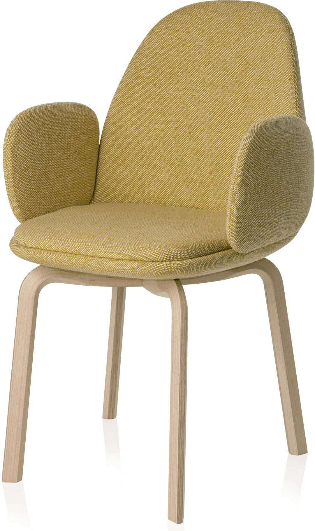 Fritz Hansen Collection Armchair Oak, Hallingdal Yellow