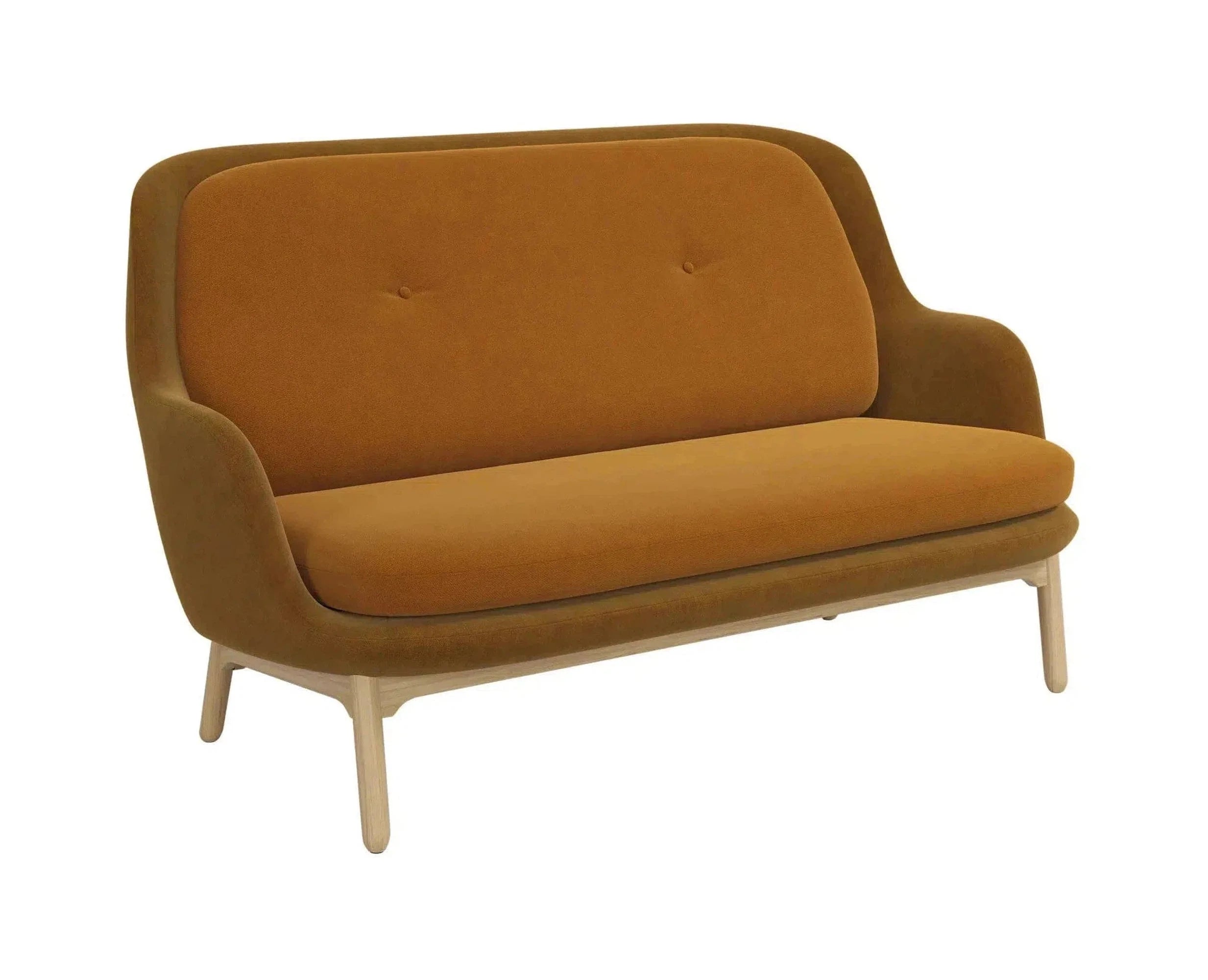 2-osobowa sofa Fritz Hansen Fri JH150MU, Złota ochra/spalona żółta