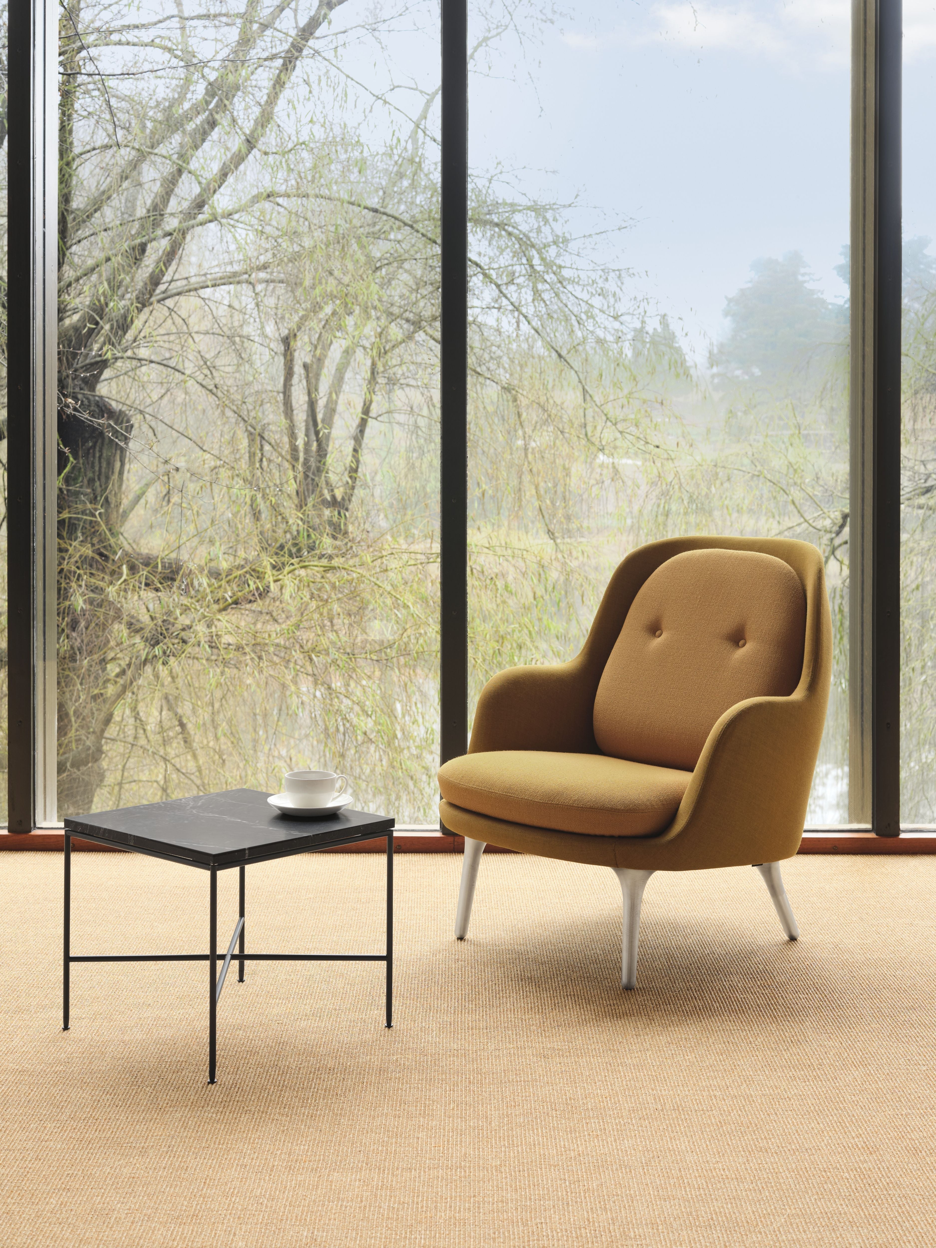 [product_category]-Fritz Hansen Fri Lounge Chair Aluminium, Burnt Yellow-Fritz Hansen-JH4-Remix422-Vidar427-FRI-4