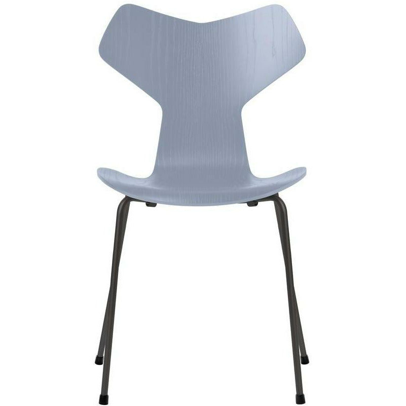 Fritz Hansen Grand Prix Chair Colored Ash Lavender Blue Bowl, Warm Graphite Base