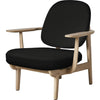  Jh97 Fred Lounge Chair Lacquered Oak Black