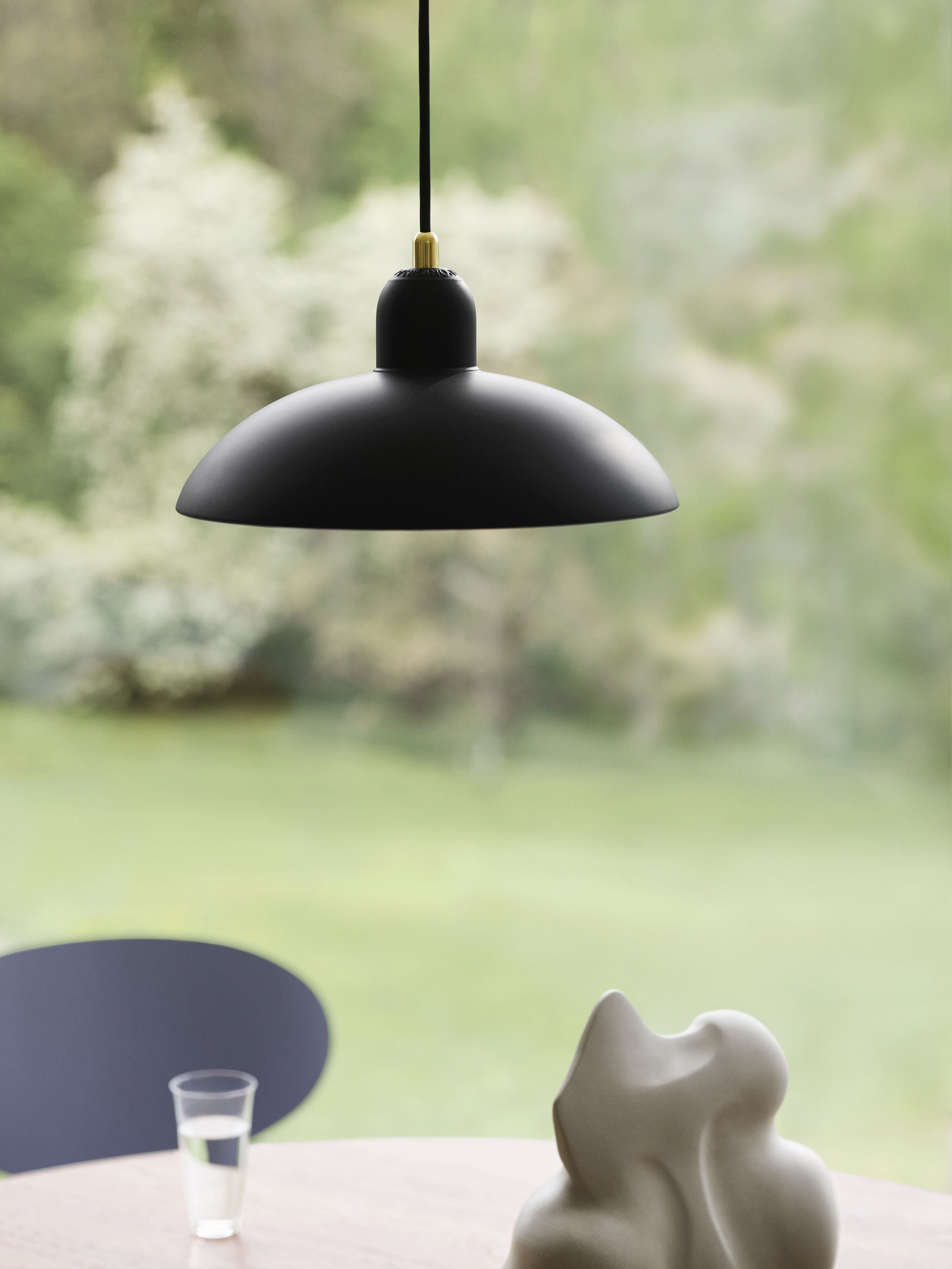 [product_category]-Fritz Hansen Kaiser Idell 6631 P Pendant Lamp, Black Matt/Brass-Fritz Hansen-5702370000936-14721208-FRI-5