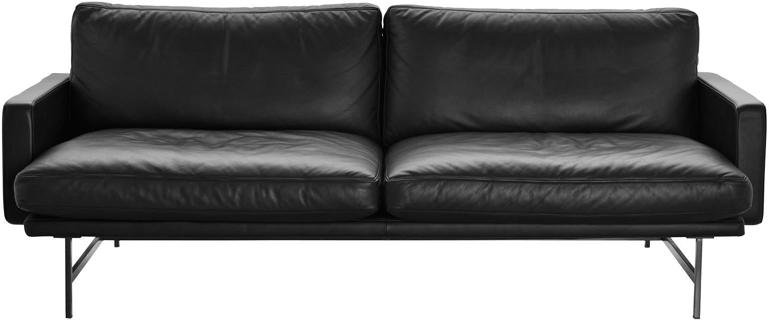 Fritz Hansen Lissoni Sofa skóra 2 osoby, elegancki czarny