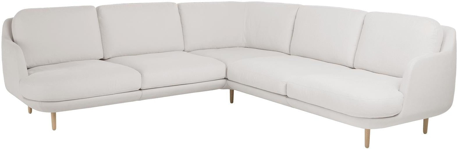 Fritz Hansen Lune Corner Sofa 5 Persons, Linara Grey Mist