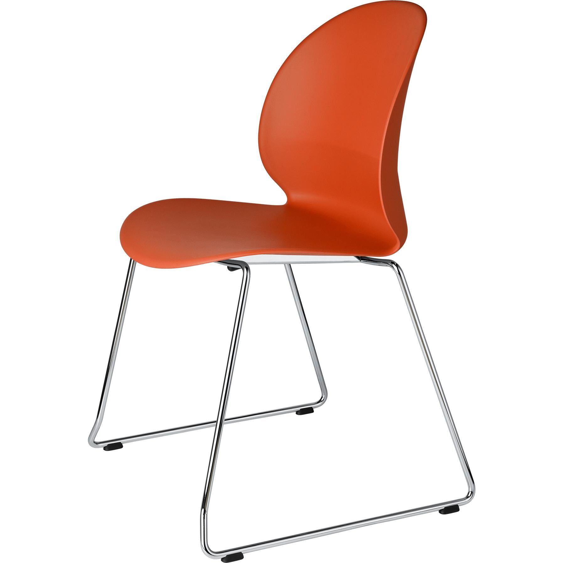 Fritz Hansen N02 Recycle Chair Chromed Steel, Orange