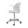 Fritz Hansen N02 Recycle Swivel Armchair, Off White/Polished Aluminium