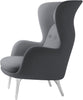 Fritz Hansen Ro Lounge Fotela, Monochrome Grey, aluminium