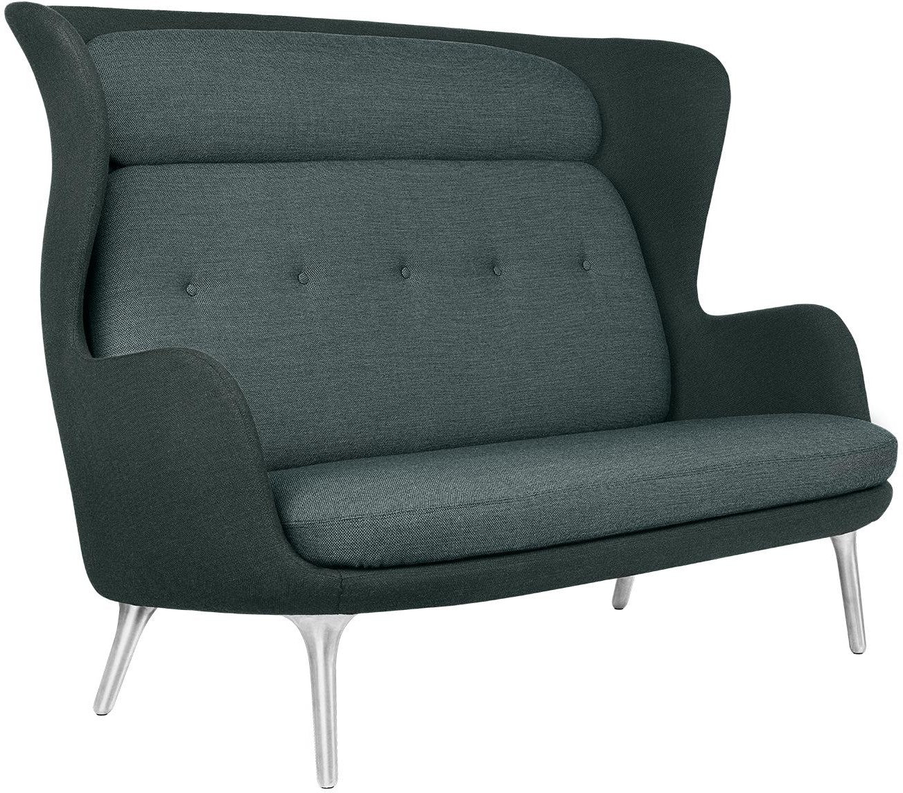 Fritz Hansen ro sofa aluminiowe nogi, Fiord Green